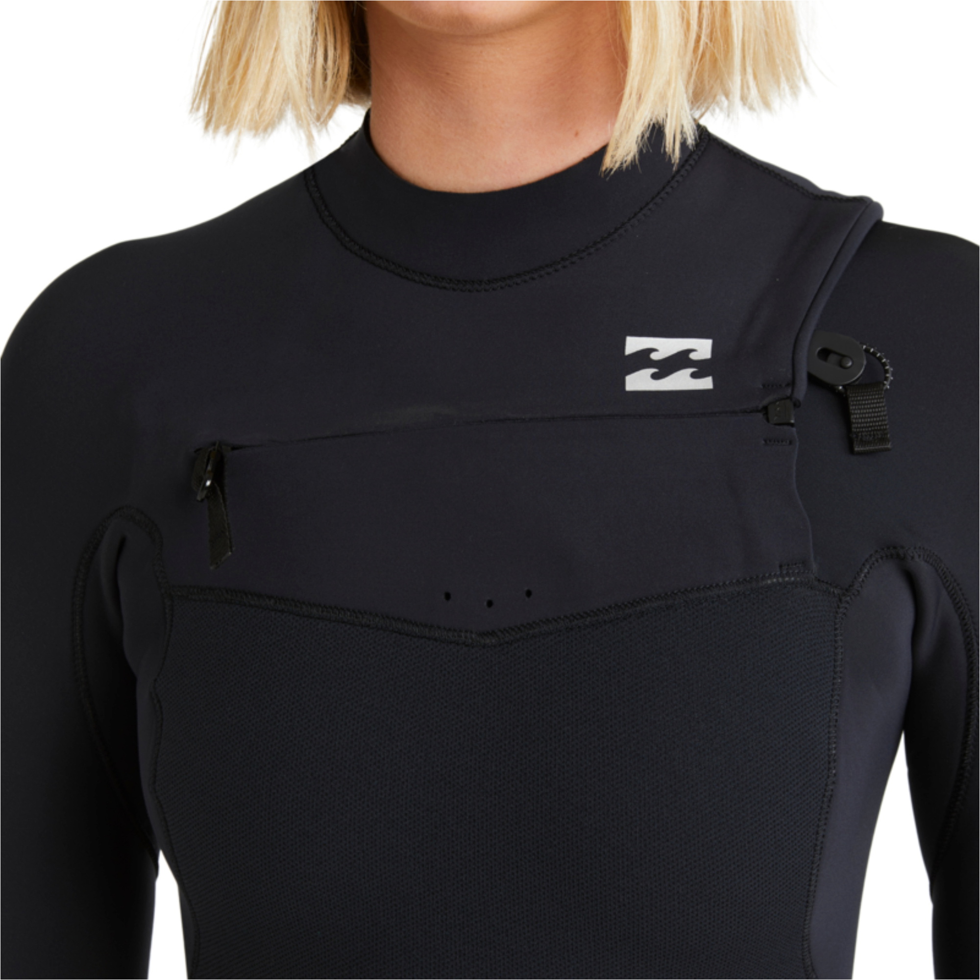 2026 Billabong Womens Furnace Natural 3/2mm Chest Zip Wetsuit ABJW100223 - Black Tiki
